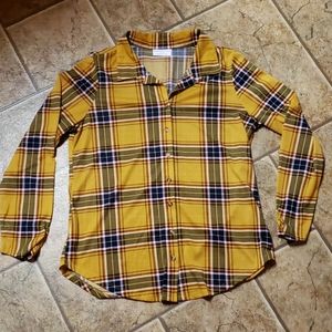 Plaid Button Down Blouse